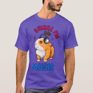 Camiseta Música e Guiné Porco Cute Rodent