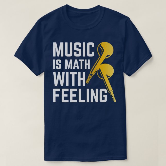 Camiseta Música É Matemática Com Sentimento De Música Music (Frente do Design)