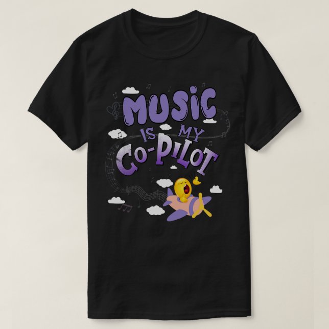 Camiseta Música é meu CoPilot (Frente do Design)