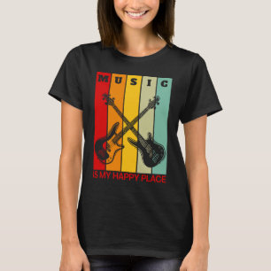 Camiseta Música é Meu Lugar Feliz Jogador de Violão