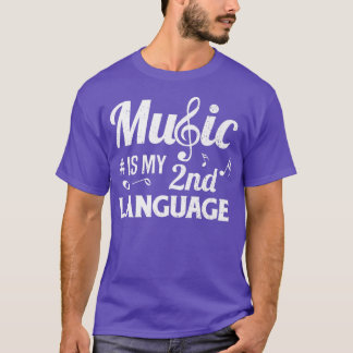Camiseta Música é Meu segundo Idioma Cantores Musicais Lo