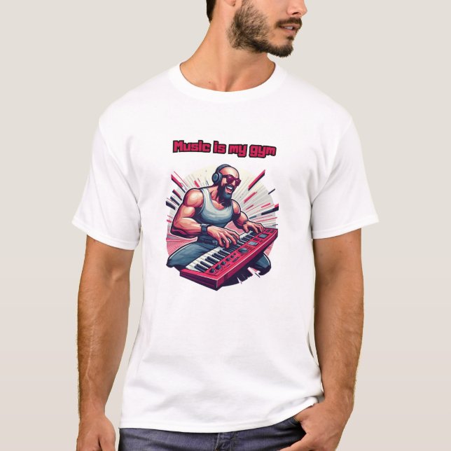 Camiseta Música é minha academia (Frente)
