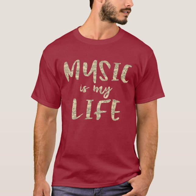 Camiseta Música é minha citação da vida (Frente)