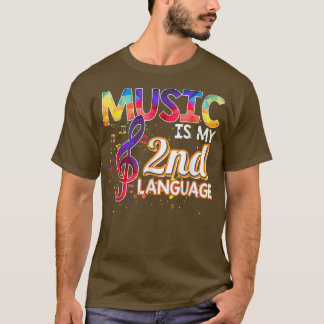 Camiseta Música É Minha Língua De segundo De Volta À Segund