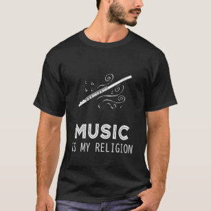 Camiseta Música É Minha Religião Flute Hoodie Long Sleeve S
