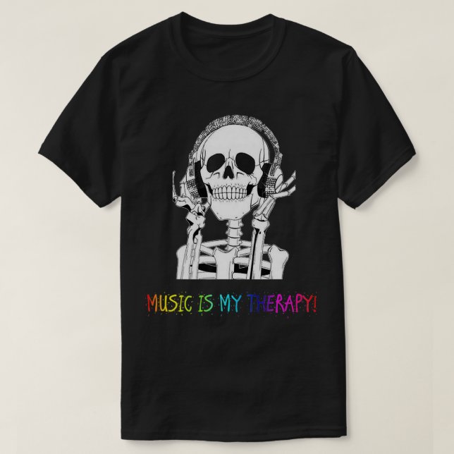 CAMISETA MÚSICA É MINHA TERAPIA (Frente do Design)
