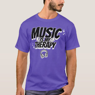 Camiseta Música É Minha Terapia Música Músicos Fone de Ouvi
