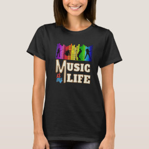 Camiseta Música É Minha Vida Com A Playe Piano Cantora Guit