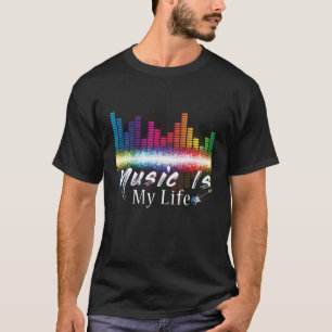 Camiseta Música É Minha Vida Equalizadora DJ Citações Music