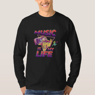 Camiseta Música É Minha Vida Musical Cassette Música Acústi