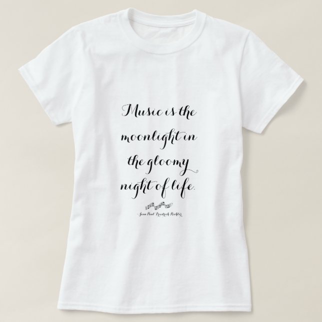 Camiseta Música é o Luar da Vida (Frente do Design)