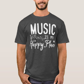 Camiseta Música é o meu lugar feliz Inspirando a Novidade d