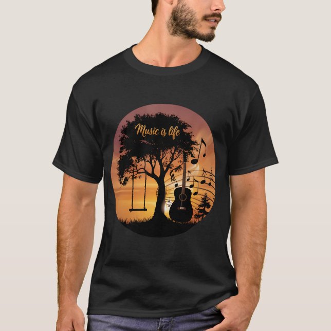 Camiseta Música é Vida (Frente)