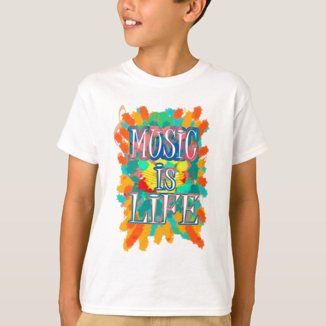 Camiseta Música é Vida (Frente)