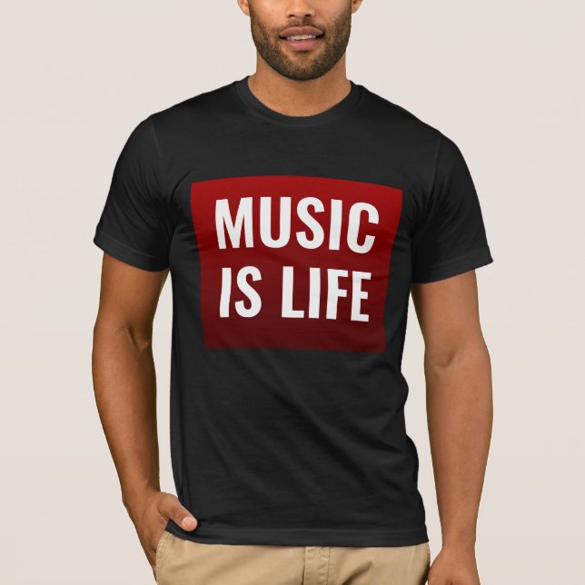 Camiseta Música é Vida (Frente)