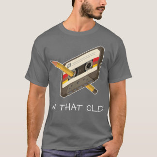 Camiseta Música em fita cassete retrô vintage anos 90 80 di