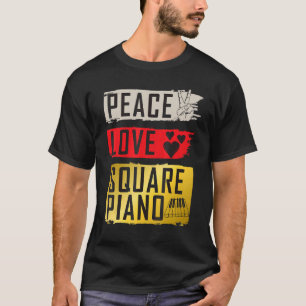 Camiseta Música em Quadrado Piano com Instrumento de Música