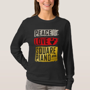 Camiseta Música em Quadrado Piano com Instrumento de Música
