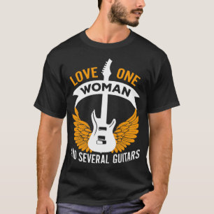 Camiseta Música Engraçada Guitarista Presente Eu Amo Uma Mu