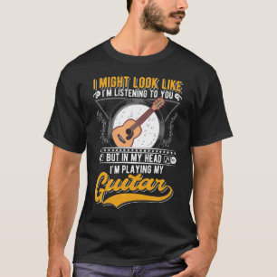 Camiseta Música Engraçada Sobre Guitarista Acústico Guit
