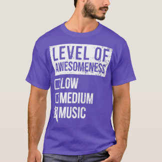 Camiseta Música Engraçado Nível De Arte Música