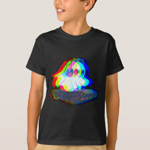 Camiseta Música Fantasma Halloween Techno Rave Festa de Hal