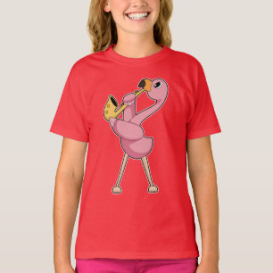 Camiseta Música Flamingo Musicista Saxofone