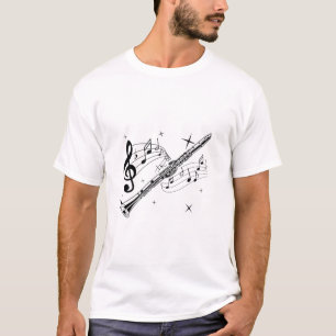 Camiseta Música Flute Presente por Instrumento Musical Flu