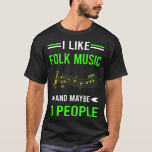 Camiseta Música Folk Verde 3 Pessoas