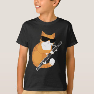 Camiseta Música Gato Sol Óculos Bassonianos Músico Basso