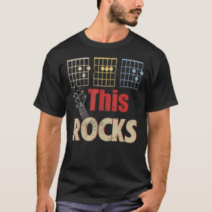 Camiseta Música Guitarra Rocha Orgulhosa Pai Feliz Dia de o
