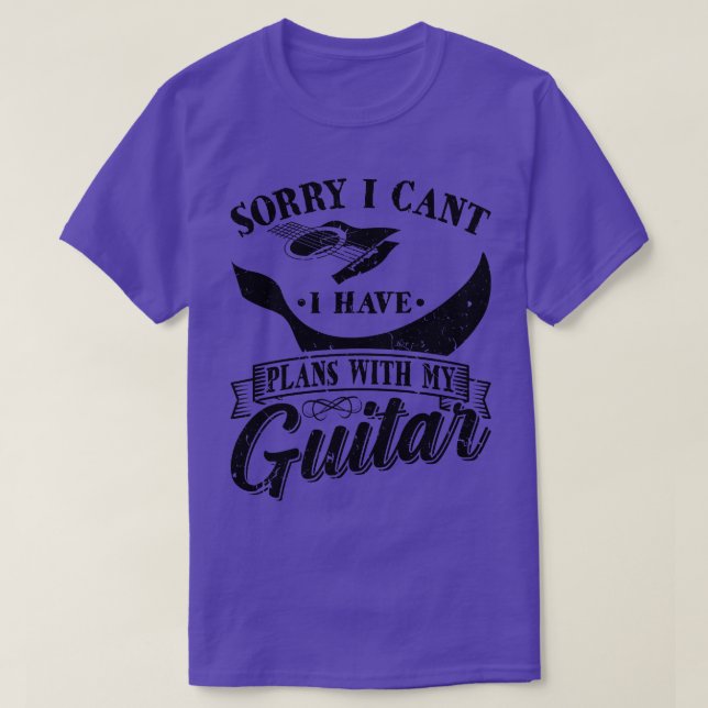 Camiseta Música Guitarrista Tenho Planos Com Meu Jogador De (Frente do Design)