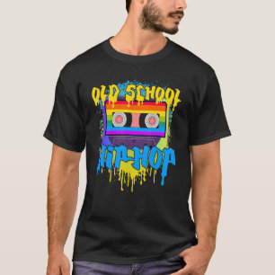 Camiseta Música Hip Hop de Cassete da Antiga Escola