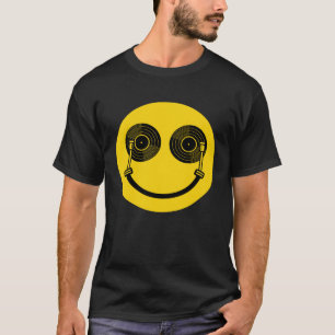 Camiseta Música House Dança Música DJ Toca-discos Formato S
