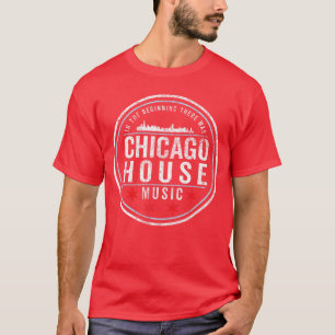 Camiseta Música House de Chicago EDM DJ Garota Vintage retr