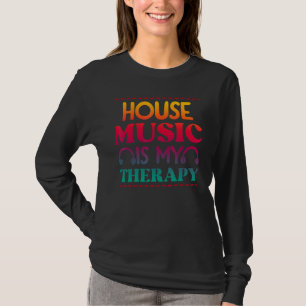 Camiseta Música House É Minha Terapia Retro House Music 2
