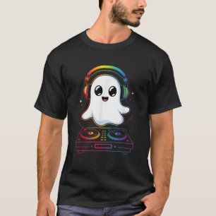 Camiseta Música House Fantasma DJ Ilusão Óptica Edm Hallowe