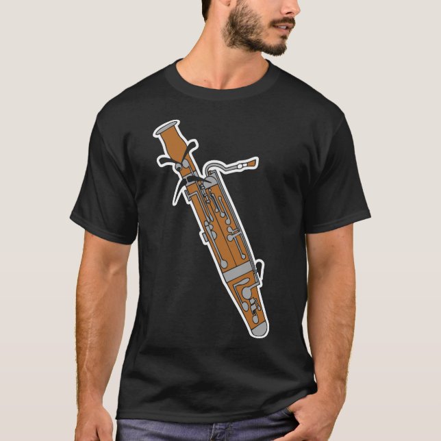 Camiseta Música Instrumento Bassoon Tshirt (Frente)