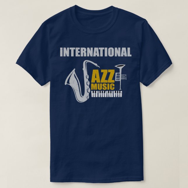Camiseta Música internacional Jazz (Frente do Design)