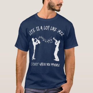 Camiseta Música jazz ama citação de músicos jazz