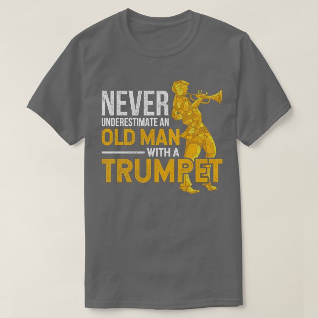 Camiseta Música jazz cita trompete de aposentadoria de trom (Frente do Design)