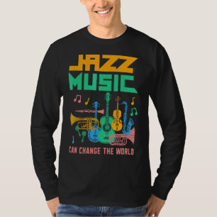 Camiseta Música Jazz Música Musicana Instrumento Genre Musi