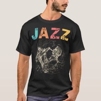 Camiseta Música Jazz Saxofone Concerto Trompete Piano Orque