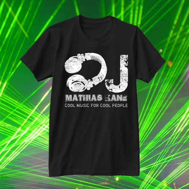 Camiseta Música legal branca e negra DJ (Criador carregado)