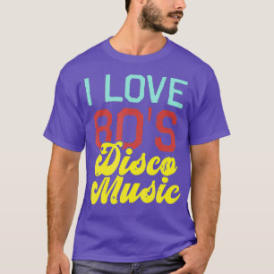 Camiseta Música Legal Retro I Love 80s Disco Music