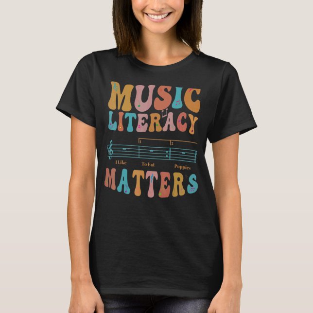 Camiseta Música Literacia Assuntos Que Eu Gosto De Comer Cu (Frente)