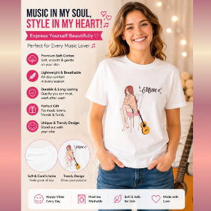 Camiseta Música Lofi e Garota de Anime Amante de Otaku e