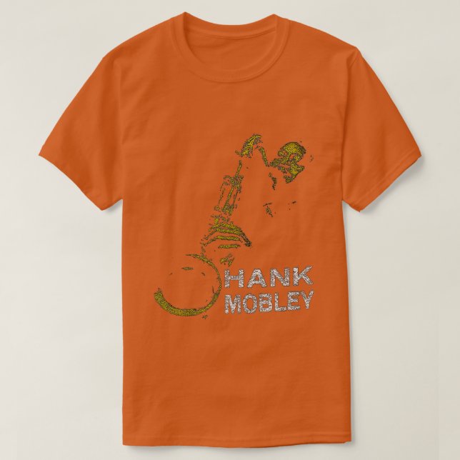 Camiseta Música Lover Hank Mobley Retro-Saxofone Gráfico Pr (Frente do Design)