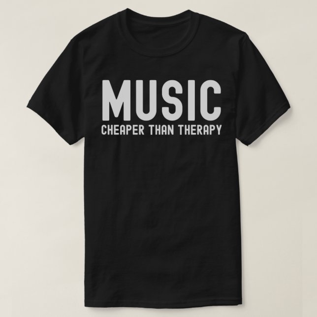 Camiseta música mais barata que terapia (Frente do Design)