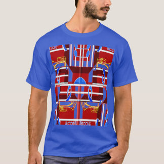 Camiseta Música Maravilhosa Vibrações Azuis de Verão Geomét